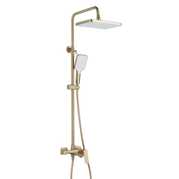 Душевая система Shevanik S4436G, золотой сатин