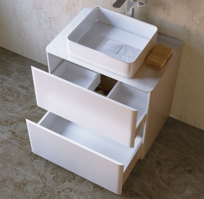 Тумба под раковину Raval Pure 75 Белая