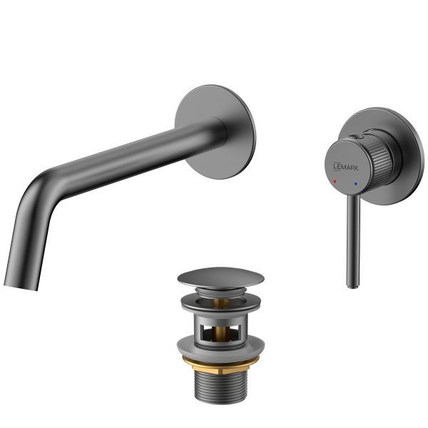 Смеситель Lemark Beluga для раковины встраиваемый (LMF-8033B-GM)
