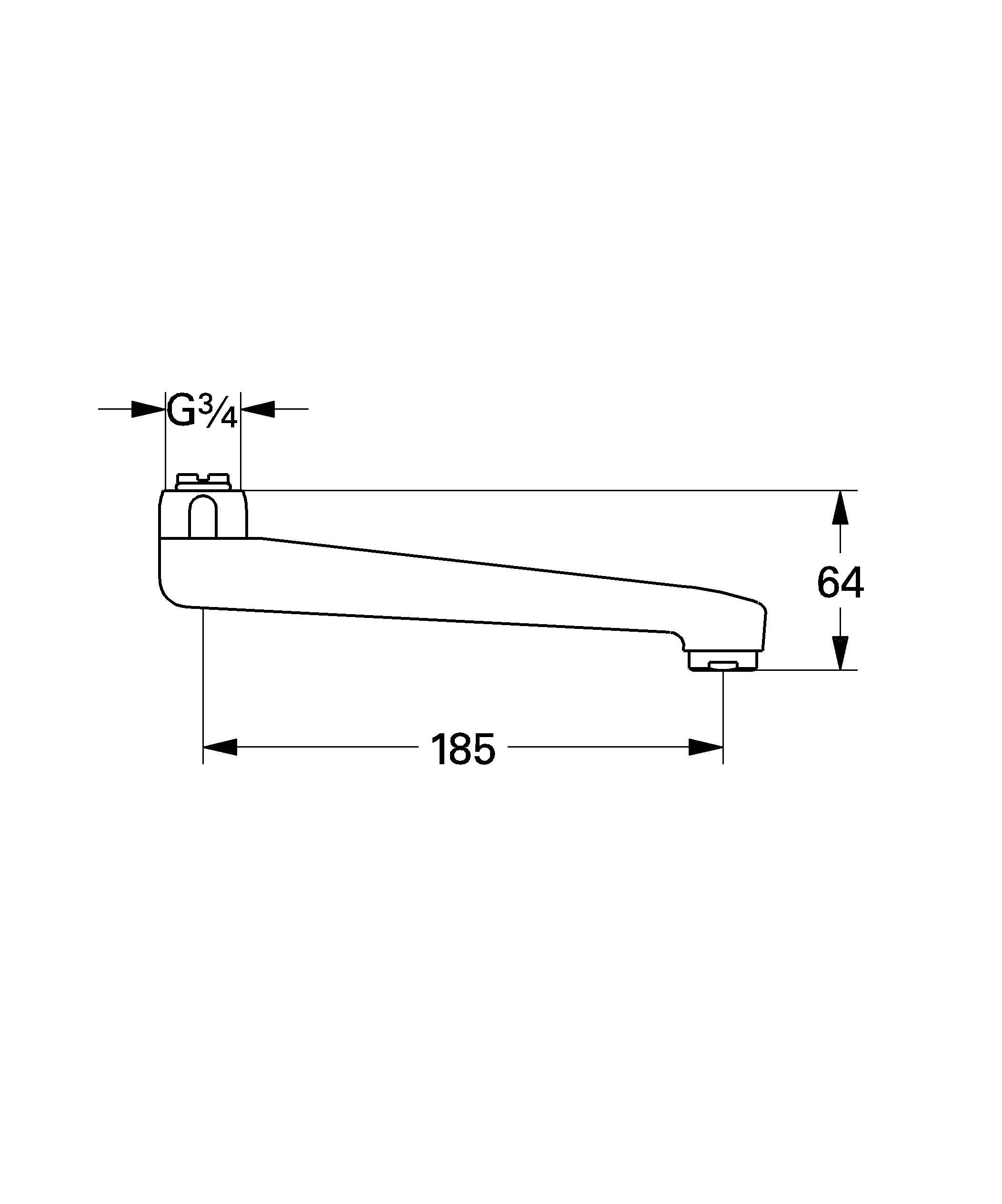 Трубкообразный излив GROHE (13430000) Трубкообразный излив GROHE (13430000)