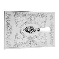 OTTONE CLASSIC EXPERT Декор.панель "ОВАЛ" h145x217мм. с отв.д/ручки, хром/декор 2 (БЕЗ РУЧКИ)