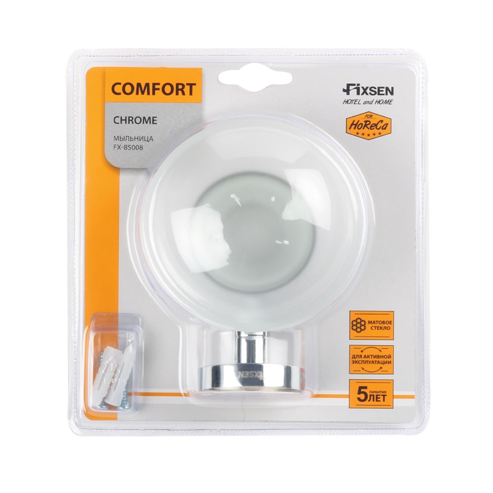 Мыльница FIXSEN COMFORT CHROME FX-85008, хром, артикул FX-85008