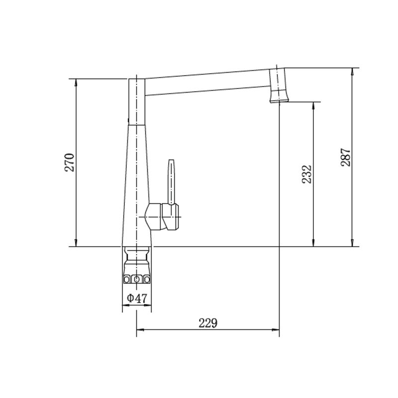 Смеситель для кухни FASHUN A54021, сатин