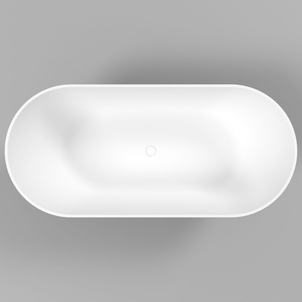 Ванна WHITECROSS Coral A 165x75 (черный/белый мат) иск. камень