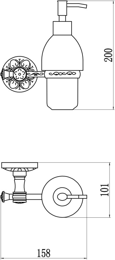 Дозатор жидкого мыла Savol S-005831C, бронза, артикул S-005831C