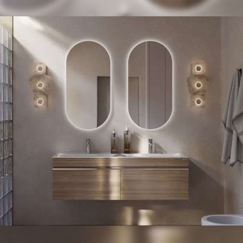 Тумба под раковину подвесная Velvex Pulsus tp.PUL.PUL.140.2Y дуб сонома, 140 см, артикул tp.PUL.PUL.140.2Y дуб сонома