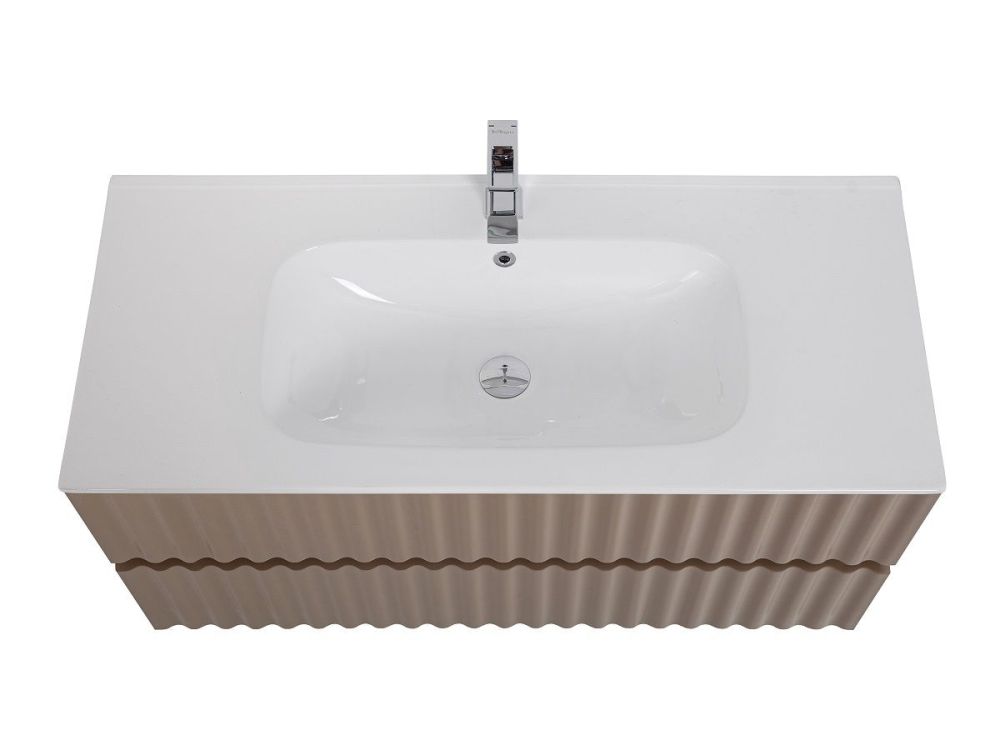 ELEGANT База под раковину подвесная с двумя выкатными ящиками, с LED подсветкой ручек. Капучино Матовый, 970x469x550 AM-ELEGANT-1000-2C-SO-CM-LED, артикул AM-ELEGANT-1000-2C-SO-CM-LED