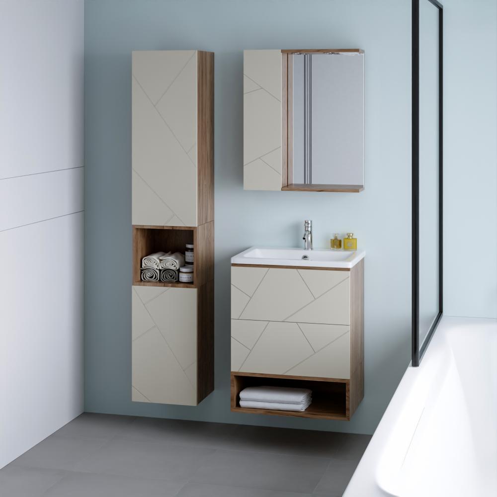 Ниша для тумбы Бриклаер КРИСТАЛЛ 60 см, дуб крафт табачный