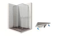 Душевой уголок Ambassador Queen 11011106L-ST5, прямоугольный, угловой трап, 120х80