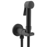 BOSSINI (PALOMA APICE) Комплект гигиенический: лейка с клапаном подачи воды, монокомандный смеситель, шланг Cromolux 1250 мм, черный матовый (073) BOSSINI (PALOMA APICE) Комплект гигиенический: лейка с клапаном подачи воды, монокомандный смеситель, шланг Cromolux 1250 мм, черный матовый (073)