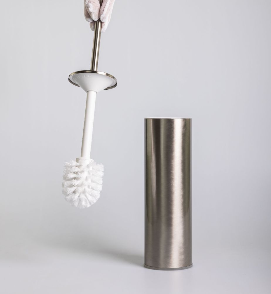 Stil Haus Hashi, напольный металлический ёрш, цвет никель сатин, артикул 010(36)