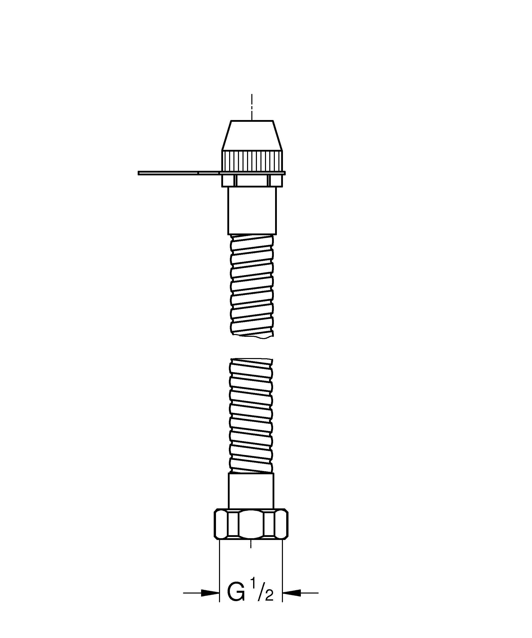 Душевой набор без лейки GROHE Relexa neutral (держатель, шланг), хром (27102000)