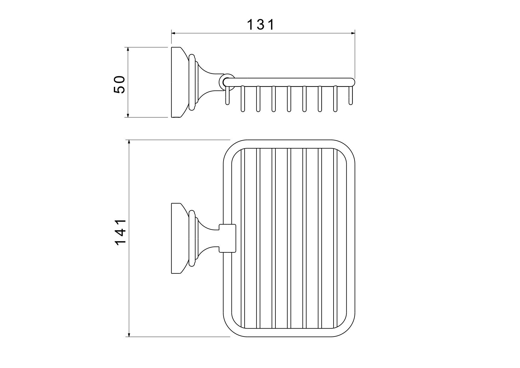 Мыльница решетка AQUATEK, полир. золото AQ4533PG КЛАССИК
