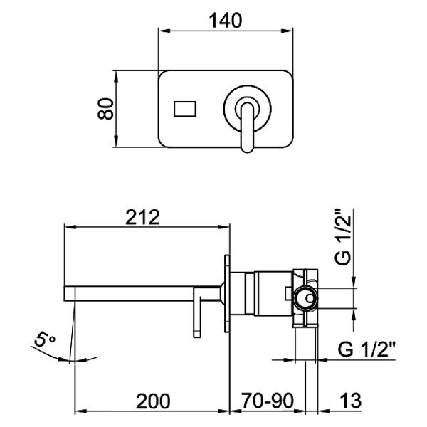 Смеситель для раковины Webert Living LV832506345, никель, артикул LV832506345