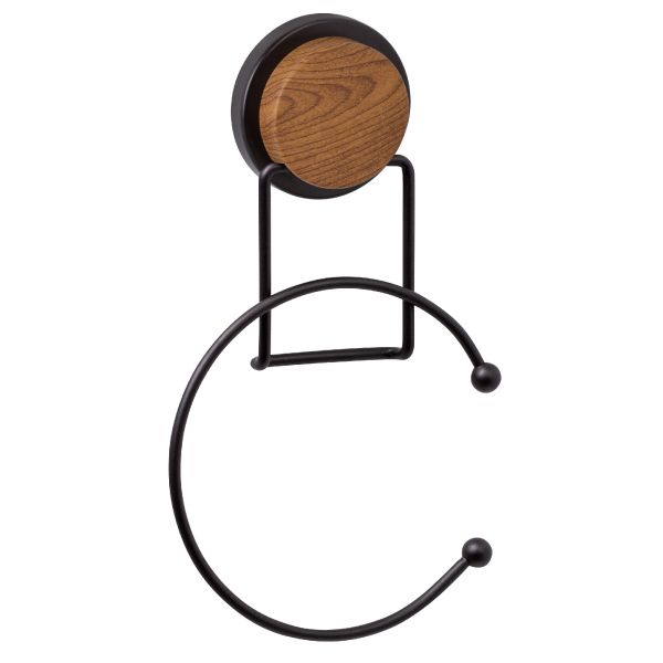 Полотенцедержатель FIXSEN MAGIC WOOD FX-46011, черный, коричневый