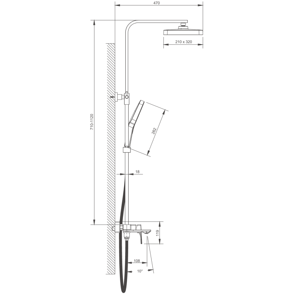 Душевая система BELZ цвет: хром (B24709), артикул B24709