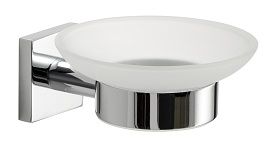 Gedy Fuji, настенная стеклянная мыльница, цвет хром