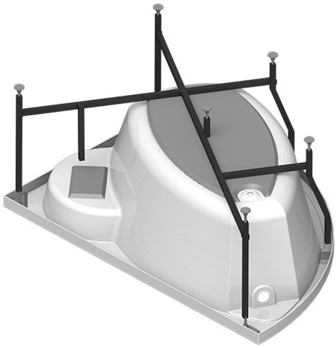 Акриловая ванна Radomir Vannesa Алари 168x120 L 2-01-0-1-1-218 Белая без гидромассажа