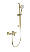 Смеситель для ванны с душевым гарнитуром и термостатом WONZON & WOGHAND, Брашированное золото (WW-C2006-A-BG)