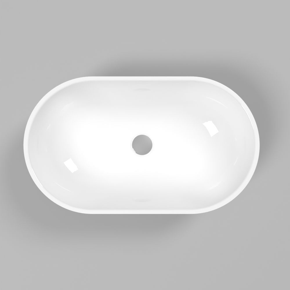 Умывальник WHITECROSS Amber 60x35 (белый глянец) иск. камень