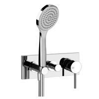 Gessi Emporio Via tortona Внешние части для встр. однорычажного смесителя на 2 позиции с переключателем, подводом воды и держателем лейки, душевойлейк