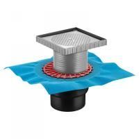 Трап BERGES водосток напольный ZENTRUM Keramik 150х150 под плитку, без обрамления, выпуск D50/75/110 H74 вертикальный