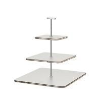 ADJ Сервировочная стойка, 30x30xH35 см.,ручка "Т", цвет: устричный, фурнитура хром