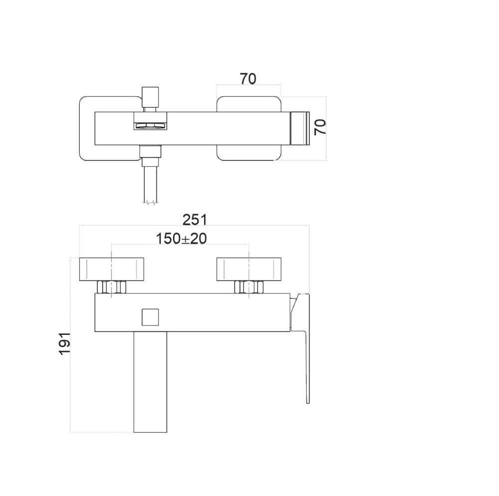Смеситель на борт ванны Fiore KUBE 100BB8551, белый, артикул 100BB8551