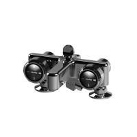 Stella Timeaster Смеситель на борт ванны на 2 отверстия 3267RG, круглая ручка d=65мм, цвет: хром, ручка черная