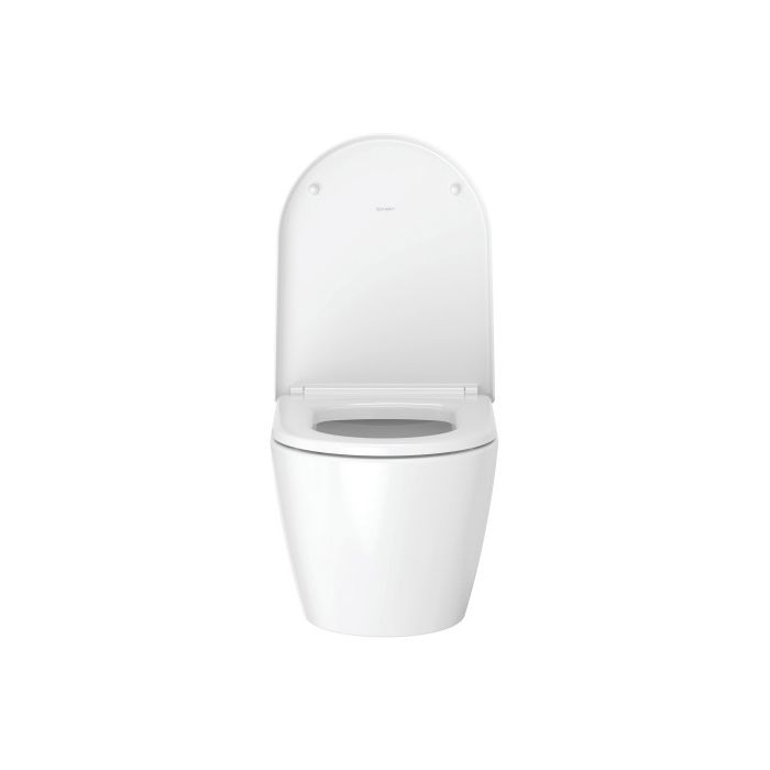 Сиденье для унитаза, Duravit, ME by Starck, с крышкой, ширина, мм-370, глубина, мм-440, высота, мм-30, тип шарниров-SoftClose, материал шарниров-нержавеющая сталь, цвет шарниров-хром, цвет-белый, артикул 0020090000
