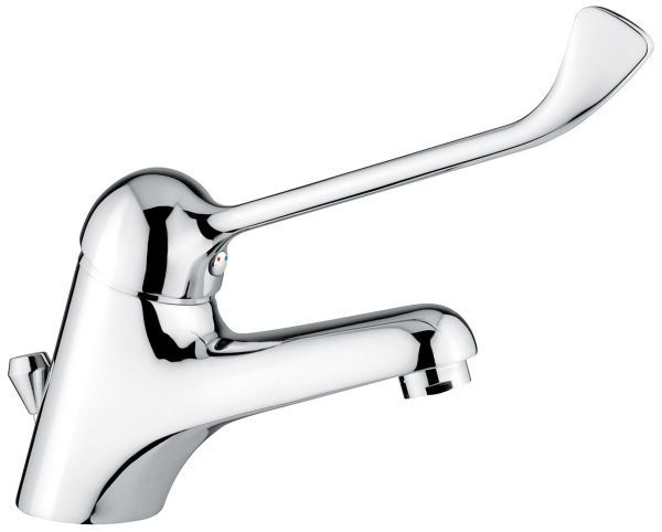 Emmevi Ambra, смеситель с длинным рычагом и донным клапаном для раковины, цвет хром