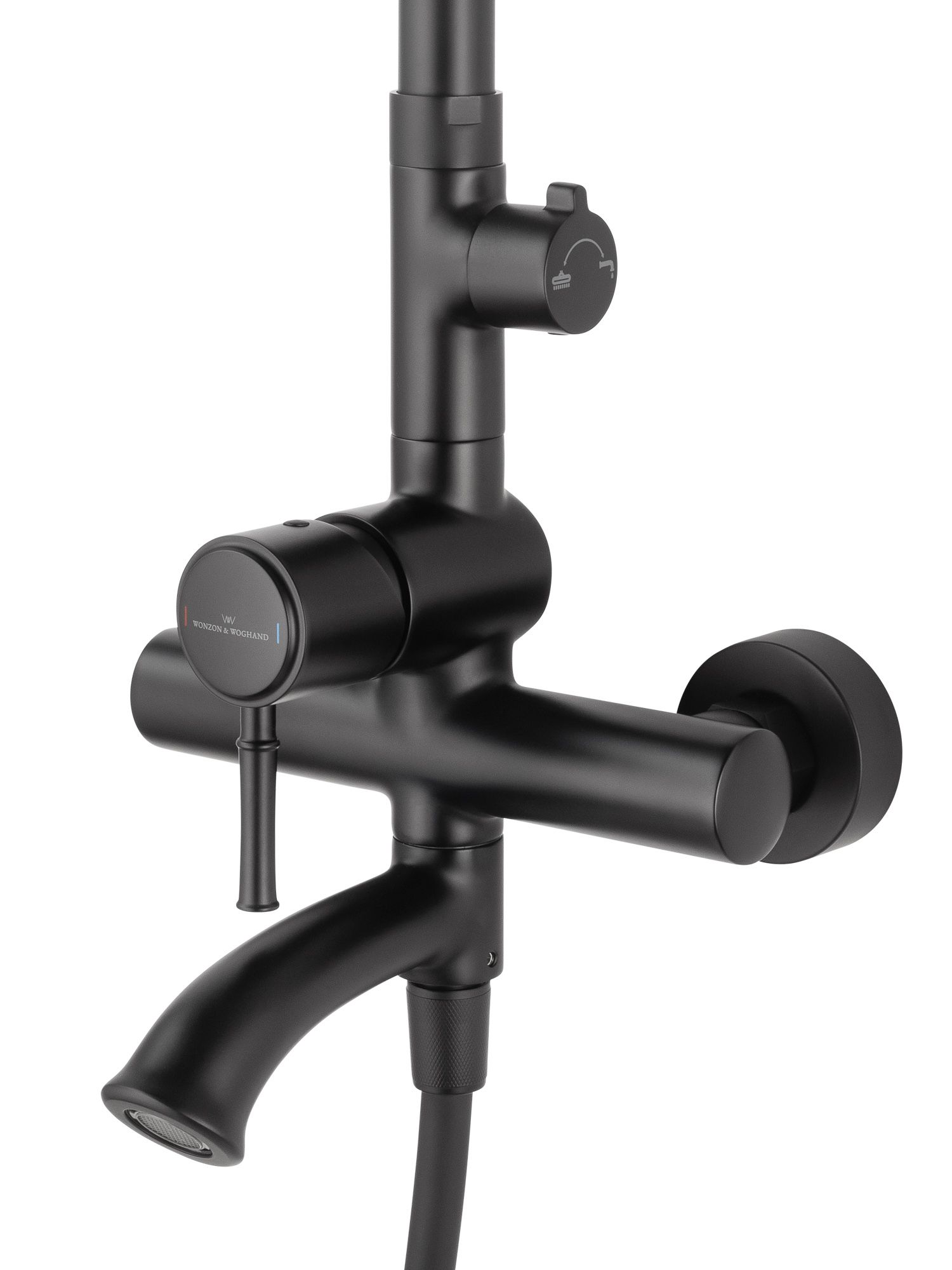 Душевая система WONZON & WOGHAND TOR, Черный матовый (WW-88047073-MB)