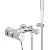 Смеситель для ванны GROHE Concetto с душевым гарнитуром, хром (32212001) Смеситель для ванны GROHE Concetto с душевым гарнитуром, хром (32212001)