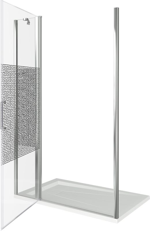 Душевая дверь в нишу Good Door Fantasy WTW-100-F-CH 100 профиль Хром стекло с рисунком Душевая дверь в нишу Good Door Fantasy WTW-100-F-CH 100 профиль Хром стекло с рисунком
