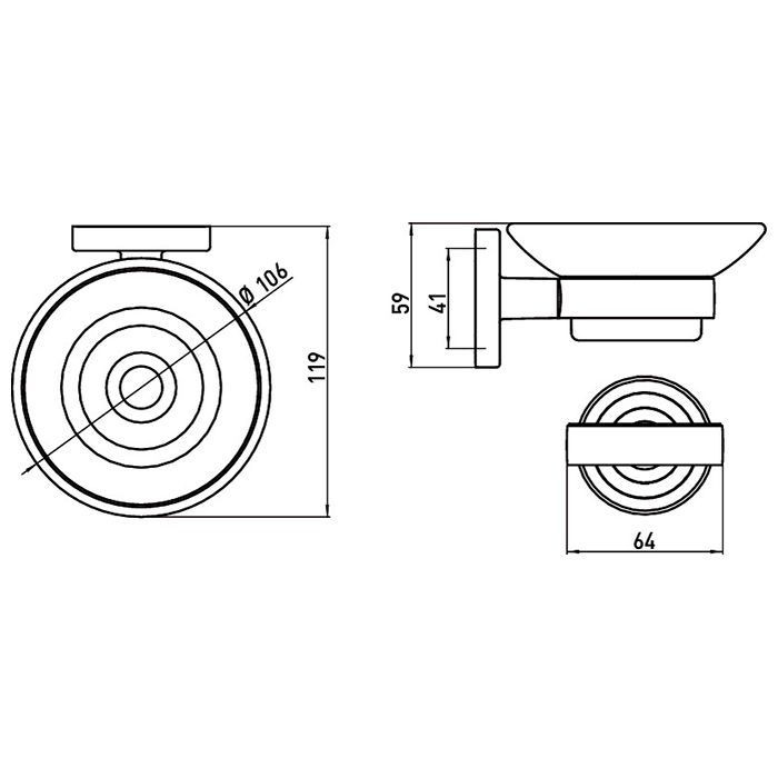 Emco Polo подвесная мыльница хрустальное стекло прозр., цвет хром