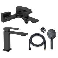 Комплект смесителей Orange Lutz M04-311b Черный матовый