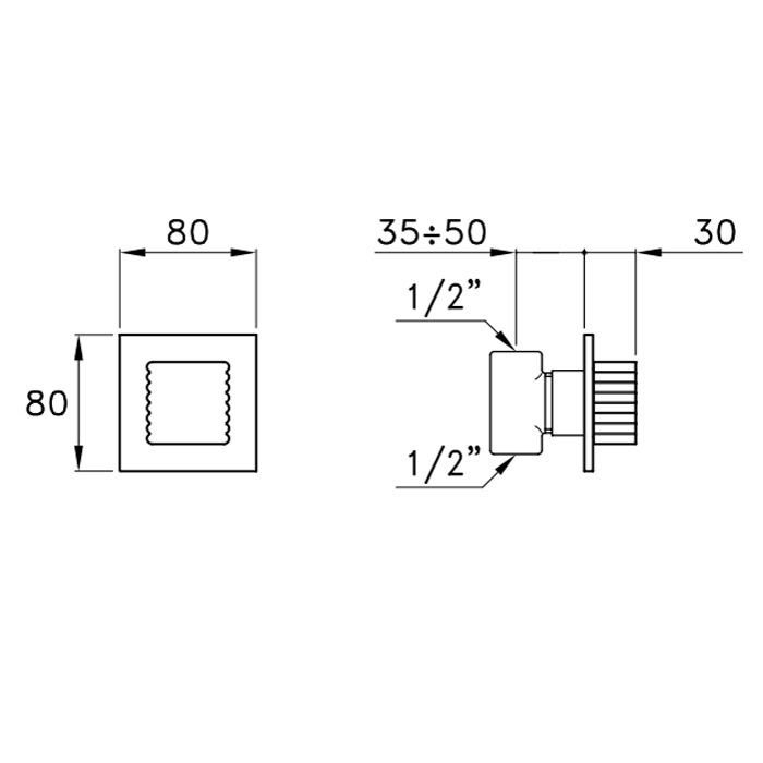 Stella Casanova Запорный вентиль 0/155 без излива, цвет: хром Stella Casanova Запорный вентиль 0/155 без излива, цвет: хром