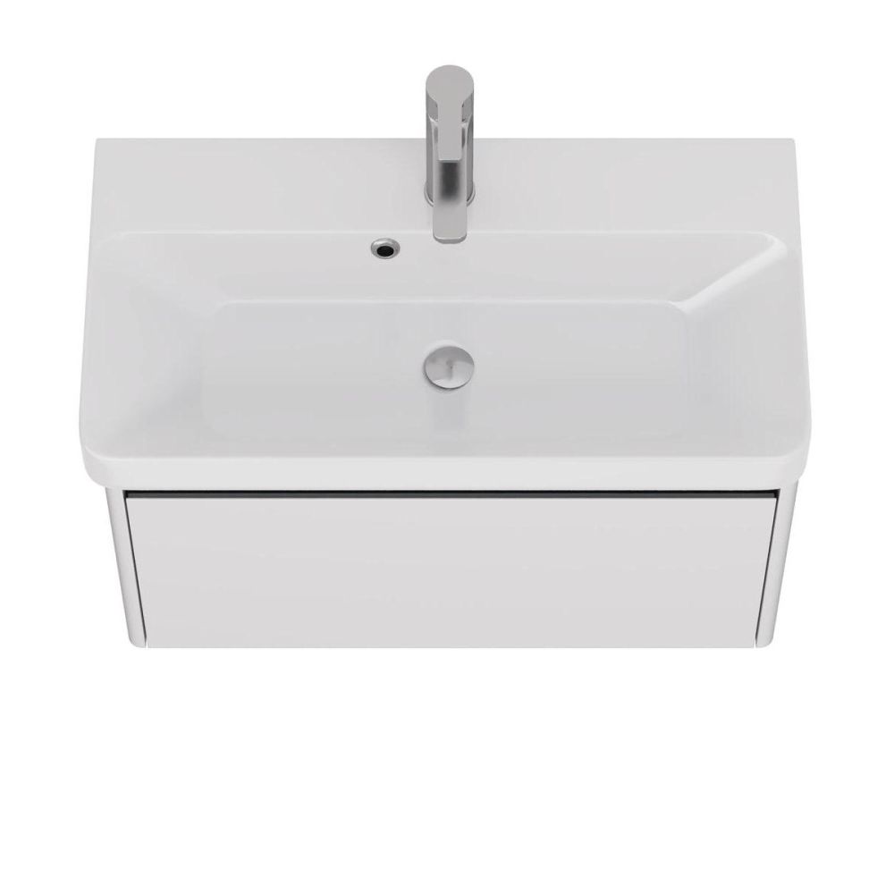 Тумба с раковиной подвесная Dreja Luxury 70 см, белый, артикул 99-2010-com