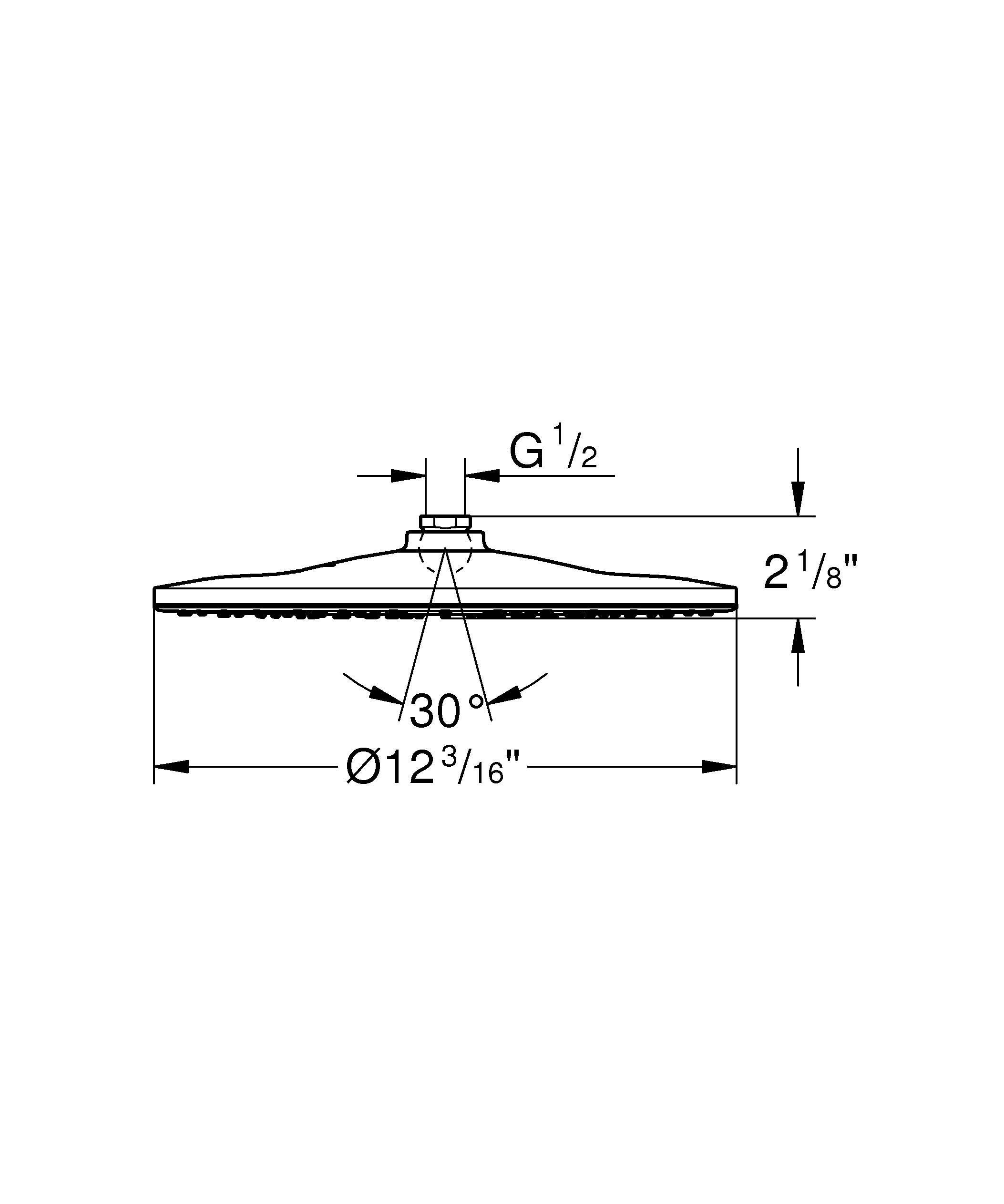 Верхний душ GROHE Rainshower 310 Mono, белая луна (26562LS0)