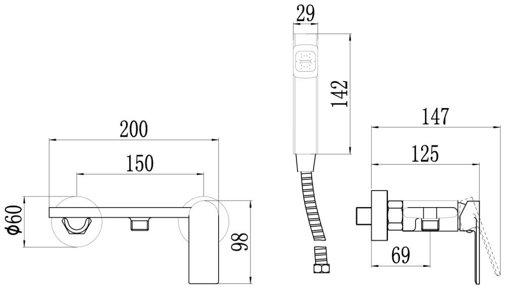 Смеситель для гигиенического душа Savol (S-FXQ012H), артикул S-FXQ012H