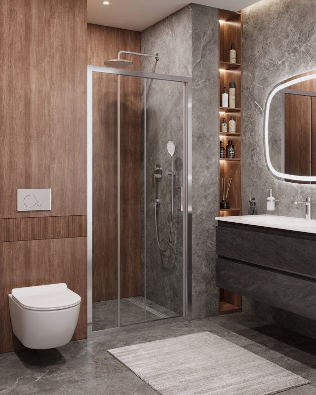 MOLVENO-BF-3-90-C-Cr-IV Душевая дверь, артикул MOLVENO-BF-3-90-C-Cr-IV