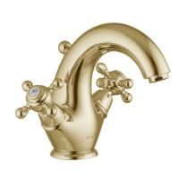 FIMA|Carlo Frattini Elizabeth Смеситель для раковины на 1 отверстие, с донным клапаном, цвет золото FIMA|Carlo Frattini Elizabeth Смеситель для раковины на 1 отверстие, с донным клапаном, цвет золото