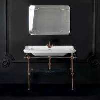 Kerasan Waldorf Раковина керамическая 120х55см, c 1 отверстием под смеситель, белая,  заглушка хром