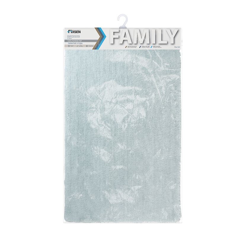 Коврик для ванной комнаты FIXSEN FAMILY FX-9003C, голубой, артикул FX-9003C