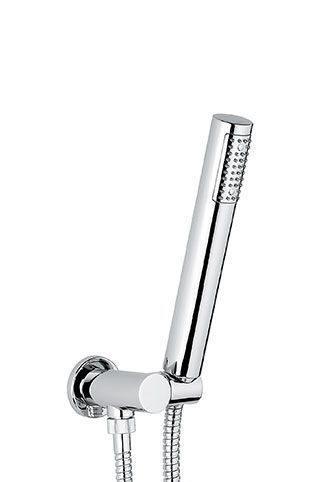 Emmevi, набор ручного душа 154: шланг 150см. из латуни (C02706А), однорежимная лейка, цвет черный матовый