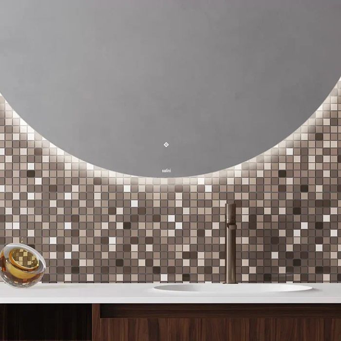 SALINI Зеркало для ванны круглое OMBRA с LED подсветкой D 700 х 25 mm, влагостойкое AGC Сrystalvision, сенс выкл, крепления,обогрев, антизапот SALINI Зеркало для ванны круглое OMBRA с LED подсветкой D 700 х 25 mm, влагостойкое AGC Сrystalvision, сенс выкл, крепления,обогрев, антизапот