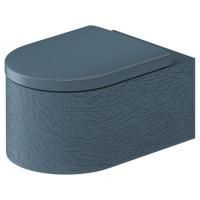 Duravit  Millio Унитаз подвесной  декор &quot;Pattern&quot;  370х570 мм, крепление в компл.,цвет синий матовый