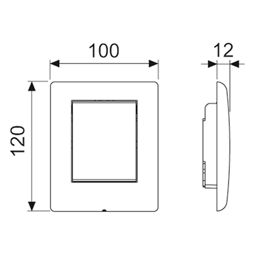 TECEplanus Urinal, клавиша, хром глянцевый.