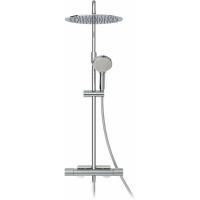 E26589-CP METRO Душевая колонна с полкой, термостат, хром