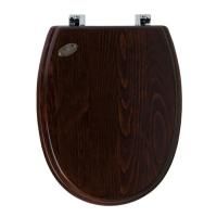 SIMAS Arcade Сиденье для унитаза, цвет орех/хром